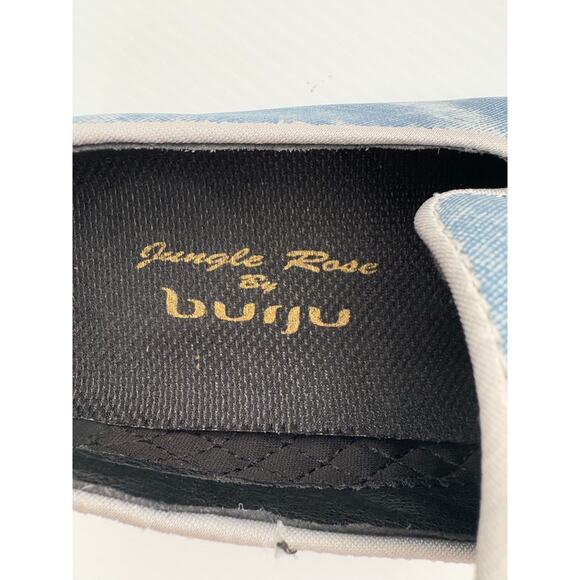 Burju Jungle Rose Denim Tassel Loafers Women’s Size 7 EU 39 Casual Slip On - Picture 8 of 8